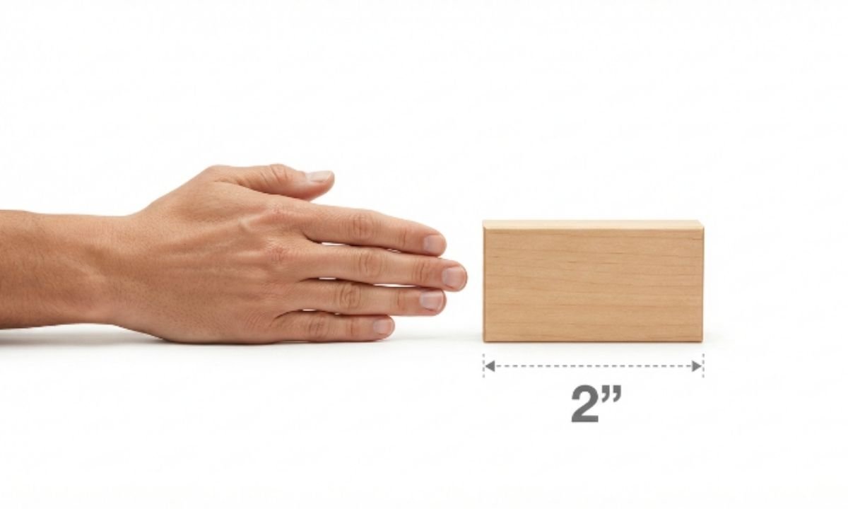 2 Inches Compared to a Hand