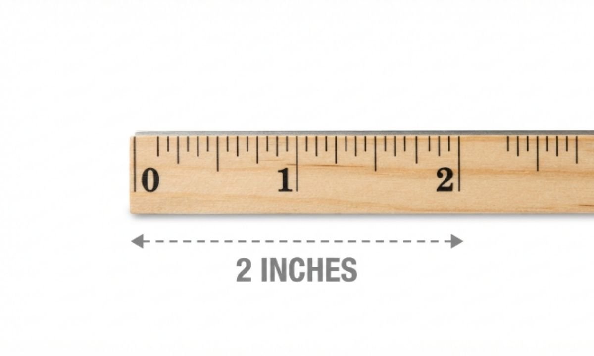 2 Inches Long on a Ruler