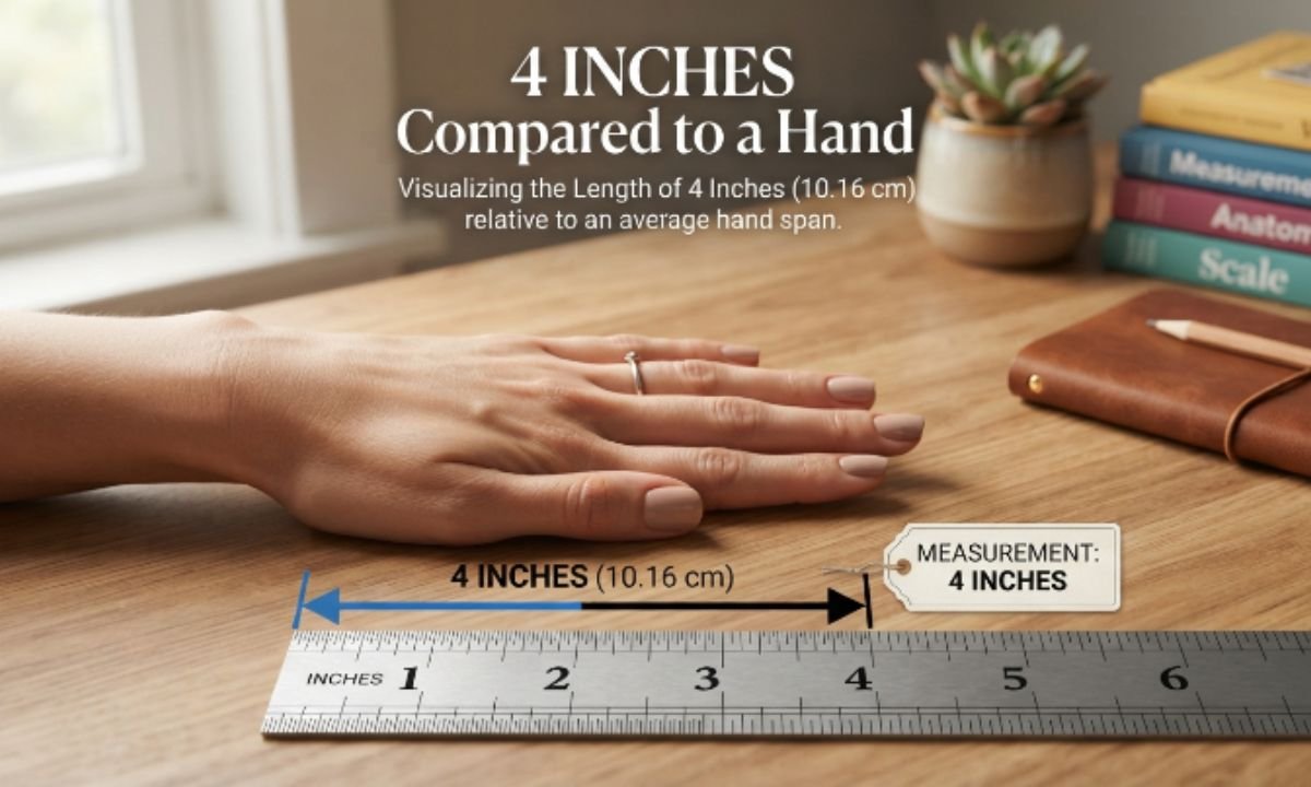 4 Inches Compared to a Hand