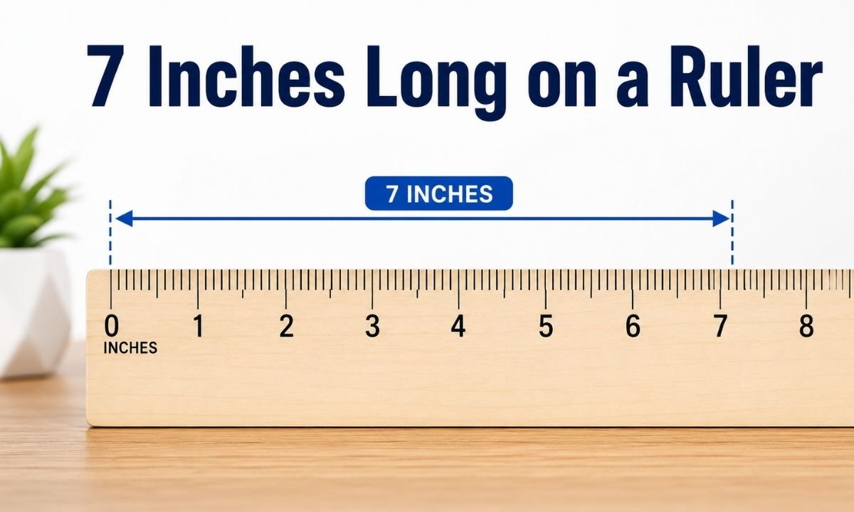 7 Inches Long on a Ruler