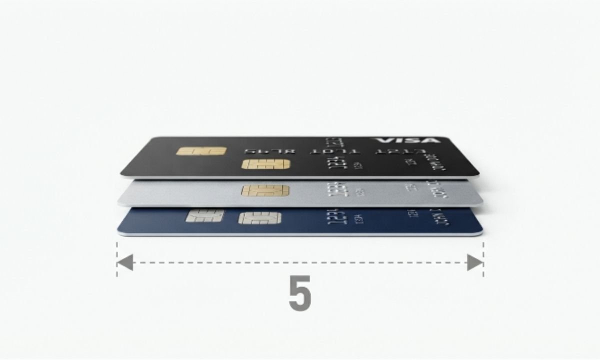 Stack of Three Credit Cards