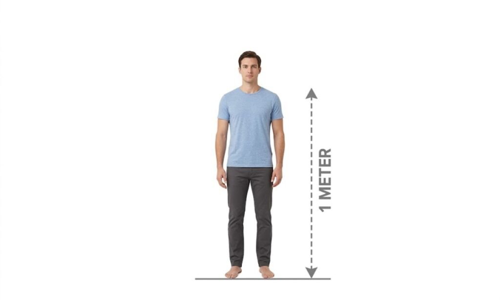 1 Meter Compared to the Human Body
