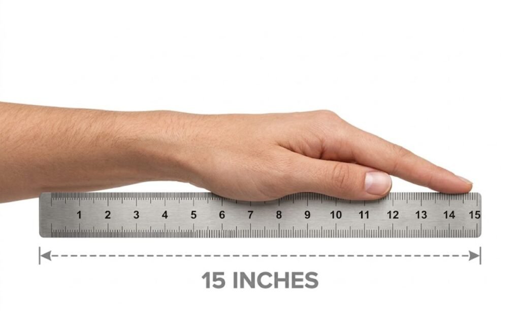 15 Inches Compared to a Human
