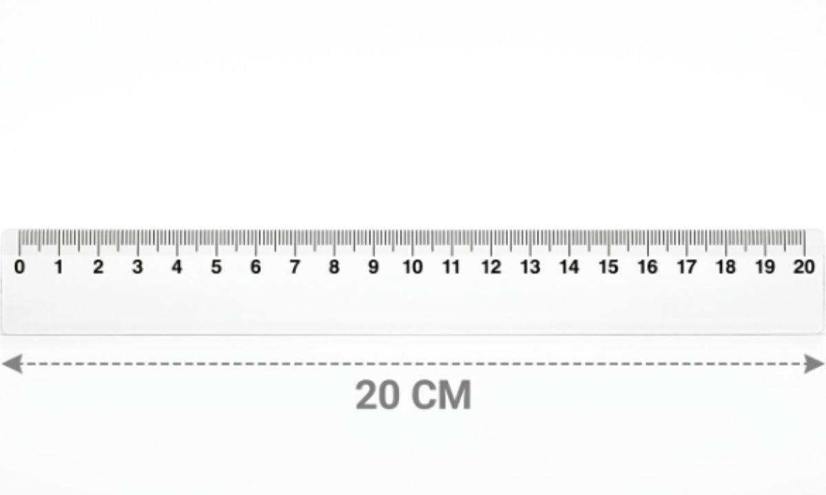 20 cm on a Ruler