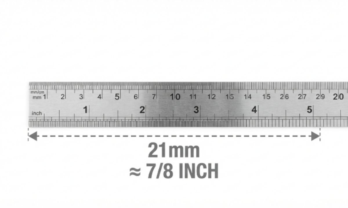 21mm to Inches Fraction