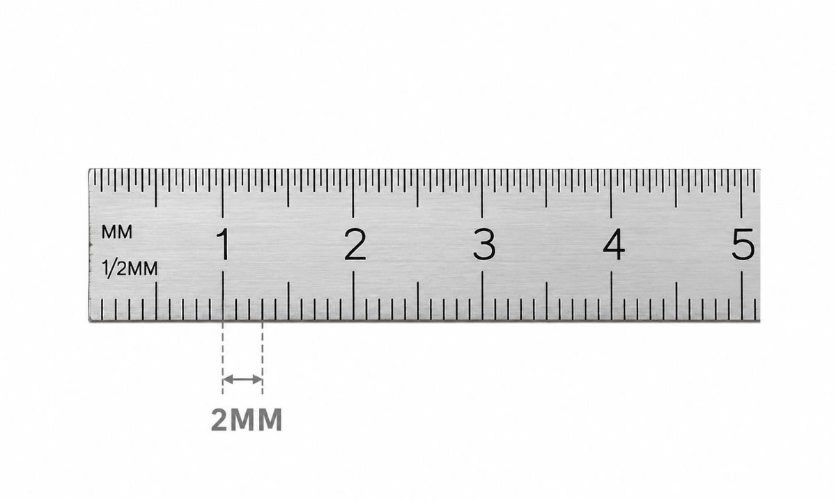 2mm on a Ruler