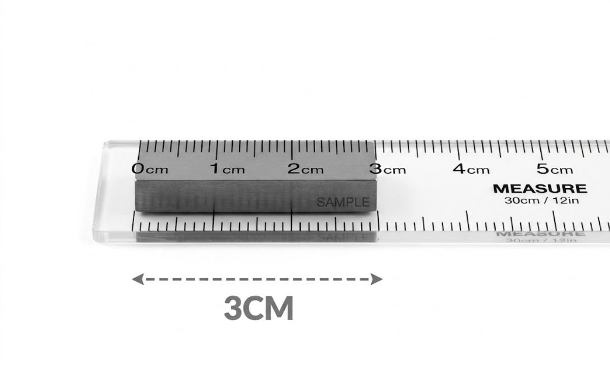 3cm Big on a Ruler