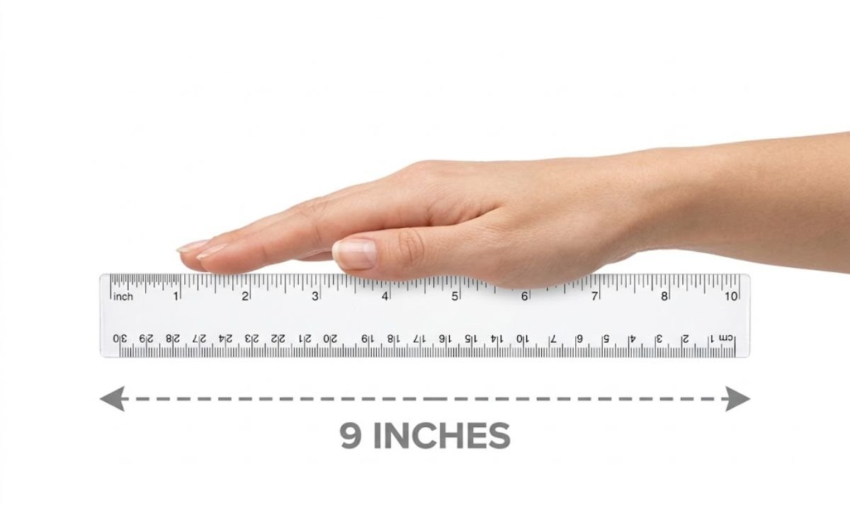 9 Inches Compared to a Hand