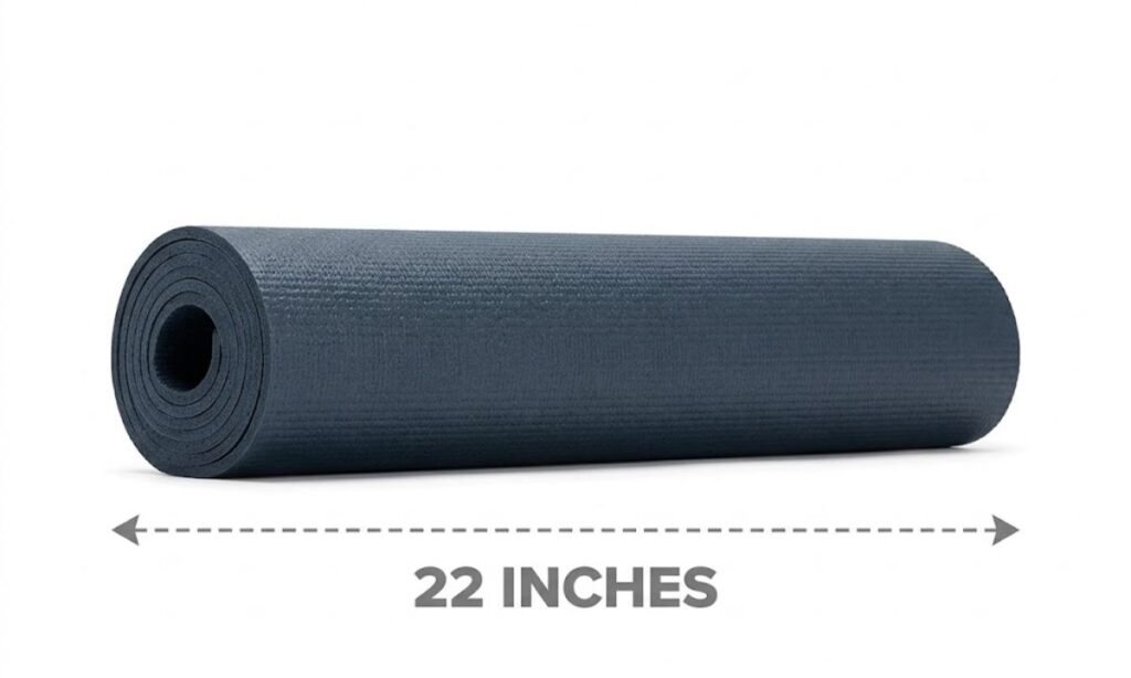 Folded Yoga Mat Width