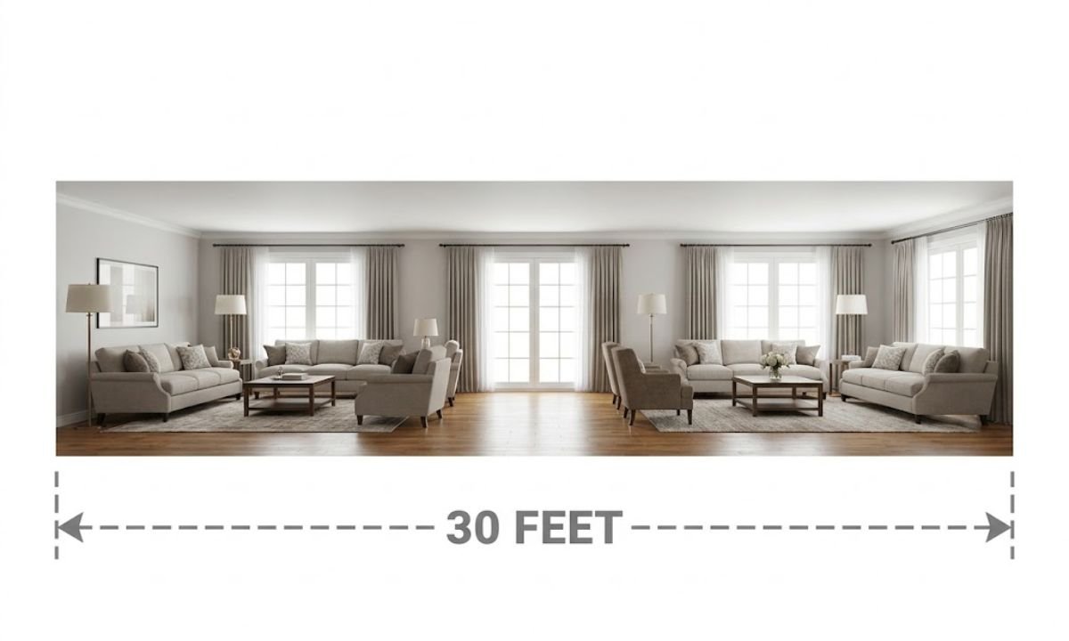 Length of a Large Living Room