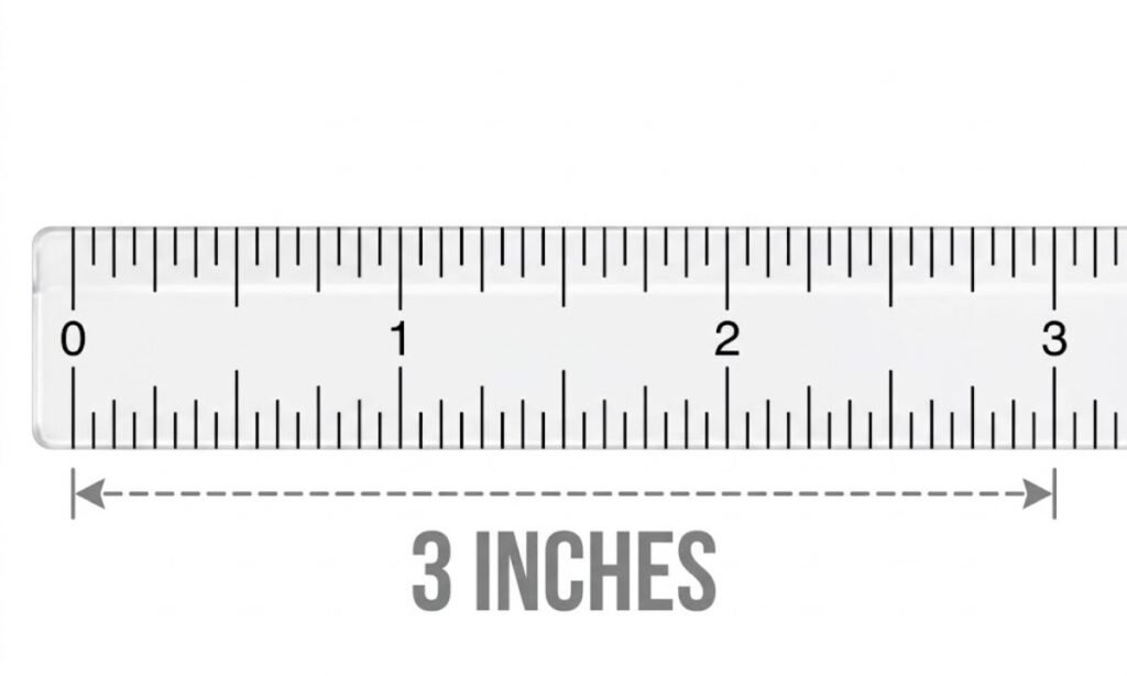 Ruler Mark from 0 to 3 Inches