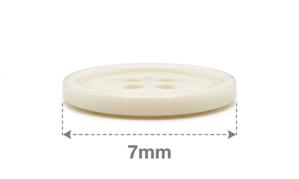 Standard Shirt Button Thickness