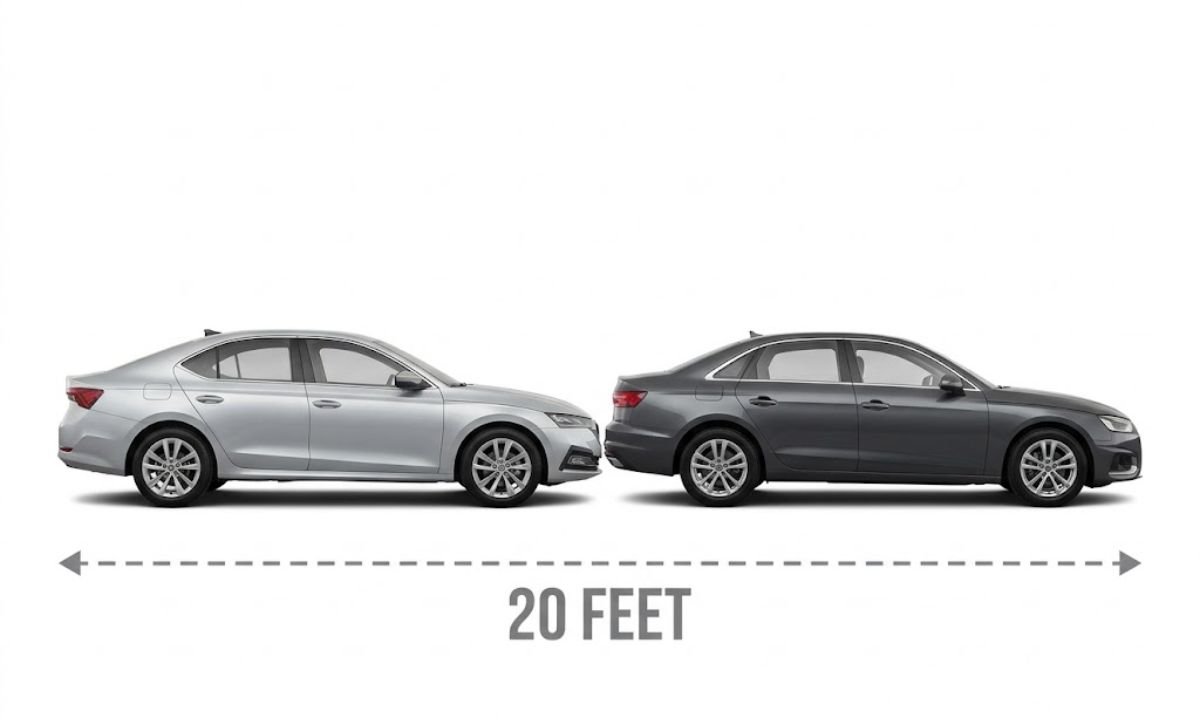Two Cars Parked End-to-End