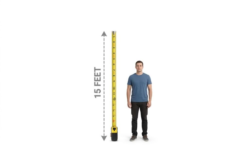 15 Feet Compared to a Human