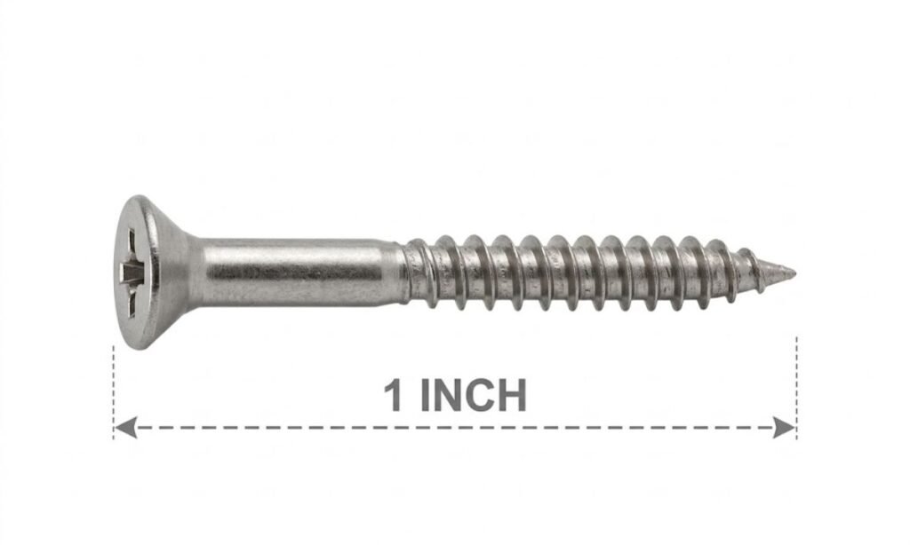 A 1-Inch Wood Screw