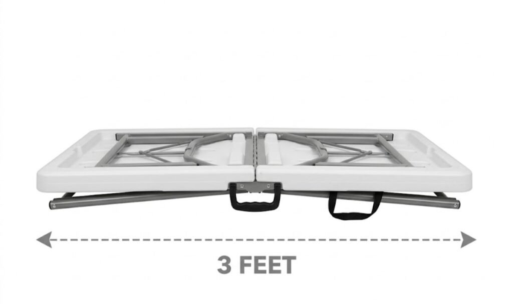 A Folding Table Width