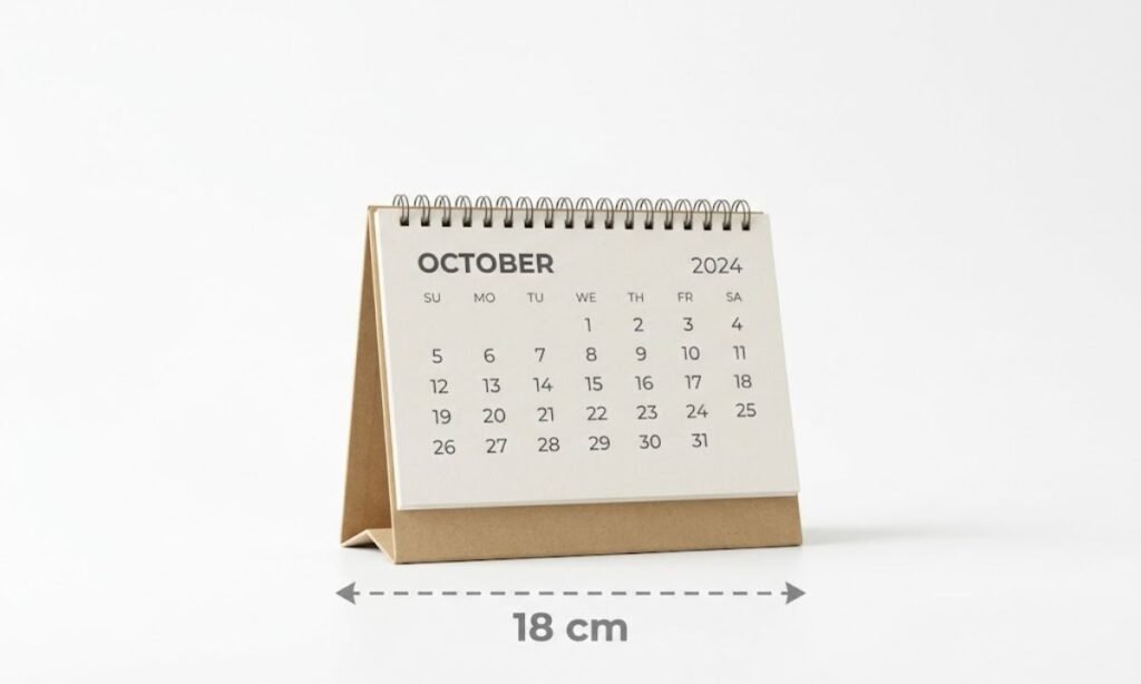 Small Desk Calendar Width
