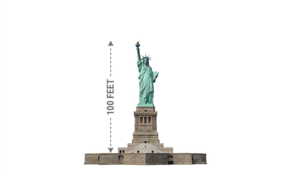Statue of Liberty Pedestal Height