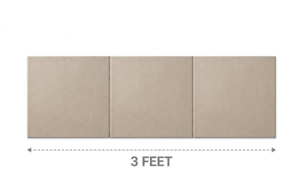 Three Floor Tiles in a Row