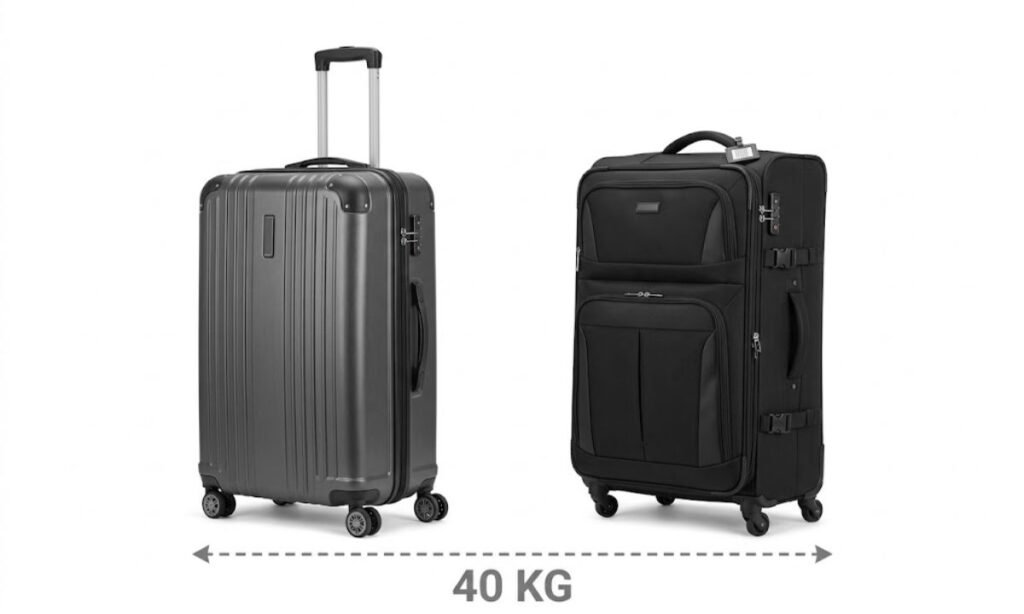 Two Maximum-Weight Checked Airline Suitcases
