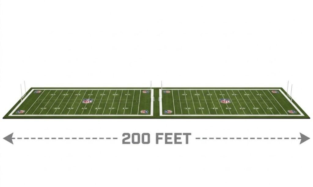 Two NFL Field Widths Including Sideline Space