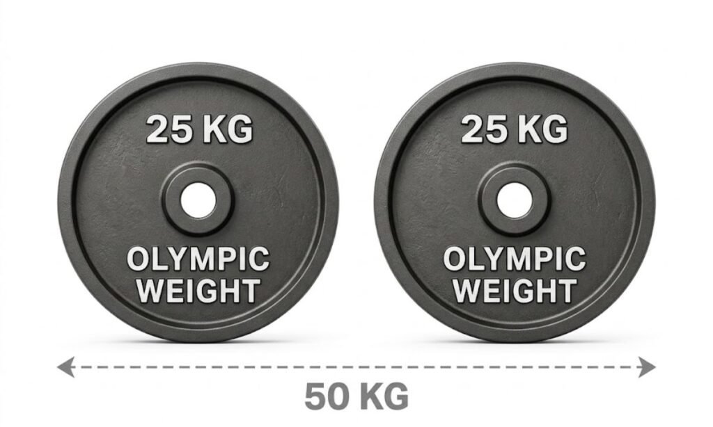 Two Olympic 25 kg Weight Plates