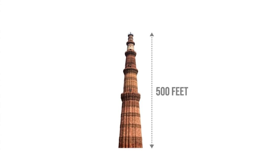 Two Qutub Minars Stacked