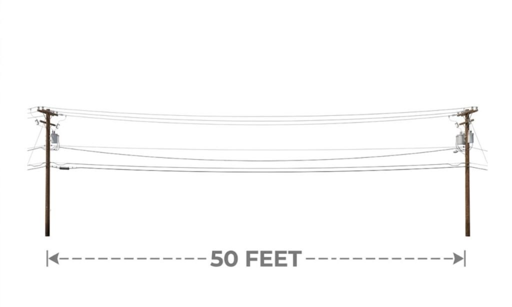Utility Pole Span Across Street